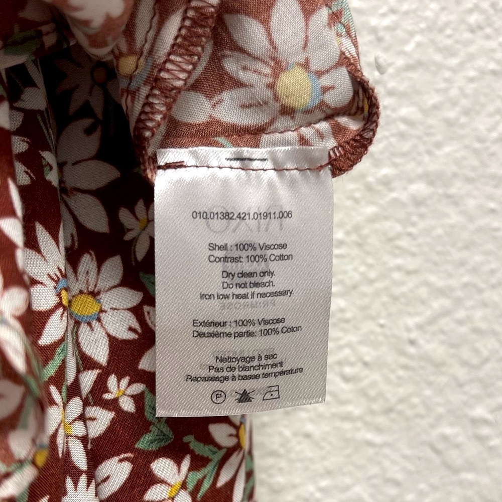 NWT RIXO Brown Chocolate Daisy Chain Midi Dress - Picture 10 of 10
